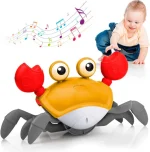 Electric walking crab toy with music and obstacle avoidance